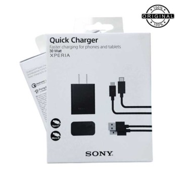 Original Sony 30W Fast Charge Adapter with Dual Type-C Cable 