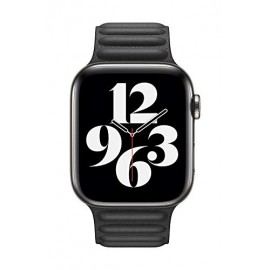 Apple Watch Leather Link (44mm) - Black - Large
