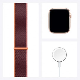 Apple Watch SE (GPS + Cellular, 40mm) - Silver Aluminium Case with Deep Navy Sport Loop