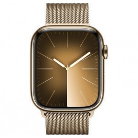 Apple Watch Series 9 GPS + Cellular 45mm Gold Stainless Steel Case with Clay Sport Band