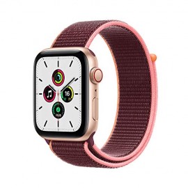New Apple Watch SE (GPS + Cellular, 44mm) - Gold Aluminium Case with Pink Sand Sport Band