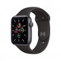 New Apple Watch SE (GPS, 44mm) - Space Grey Aluminium Case with Black Sport Band