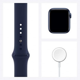 New Apple Watch Series 6 (GPS + Cellular, 44mm) - Blue Aluminium Case with Deep Navy Sport Band