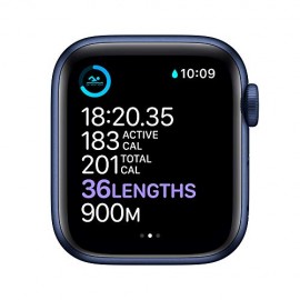 New Apple Watch Series 6 (GPS + Cellular, 40mm) - Silver Stainless Steel Case with White Sport Band