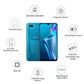 OPPO A12 (Blue, 4GB RAM, 64GB Storage) with No Cost EMI/Additional Exchange Offers