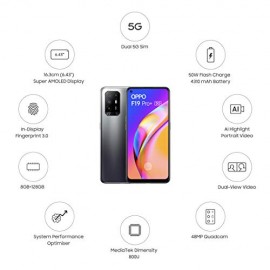 OPPO F19 Pro+ 5G (Fluid Black, 8GB RAM, 128GB Storage) with No Cost EMI/Additional Exchange Offers
