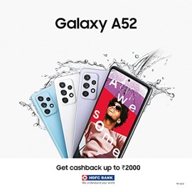 Samsung Galaxy A52 (Black, 6GB RAM, 128GB Storage) with No Cost EMI/Additional Exchange Offers